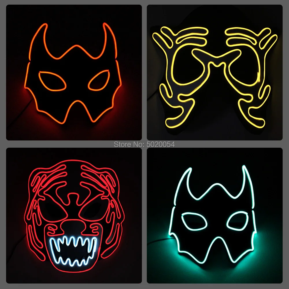 Fashion New EVA Neon Luminous EL Mask Cosplay Half Face Led Mask Halloween Glowing Mask For Chrildren Boys Girls
Fashion New EVA Neon Luminous EL Mask Cosplay Half Face Led Mask Halloween Glowing Mask For Chrildren Boys Girls