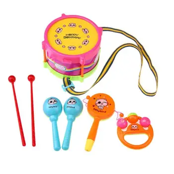 5pcs/Set Kids Roll Drum Band Kit Noise Maker Toys Children Handbell Trumpet Sand Hammer Musical Instruments Toys Educational Toy
5pcs/Set Kids Roll Drum Band Kit Noise Maker Toys Children Handbell Trumpet Sand Hammer Musical Instruments Toys Educational Toy
