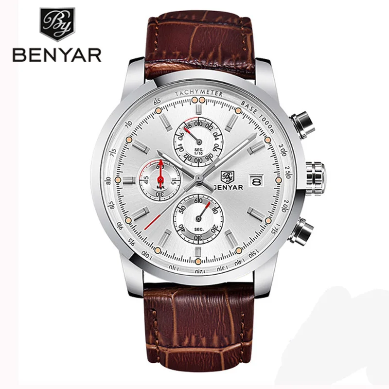 BENYAR Men's Casual Fashion Watch Men's Sports Watch Luxury Leather Waterproof Shockproof Quartz Watch Black Simple Men's Watch
BENYAR Men's Casual Fashion Watch Men's Sports Watch Luxury Leather Waterproof Shockproof Quartz Watch Black Simple Men's Watch