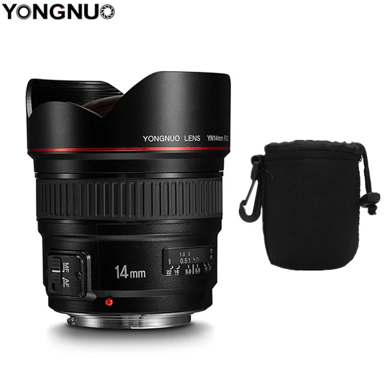 

YONGNUO 14mm F2.8 Ultra-wide Angle Prime Lens YN14mm Auto Focus AF MF Metal Mount Lens for Canon 700D 80D 5D Mark III IV