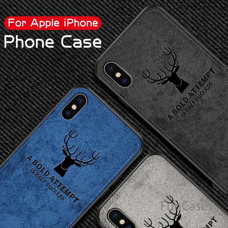 Soft TPU edge Canvas Embossed Deer Phone Case For Apple iphone 8 x 7 XS Max XR 6 6s plus 8plus i7 Case Soft Cloth Weaving Cover
Soft TPU edge Canvas Embossed Deer Phone Case For Apple iphone 8 x 7 XS Max XR 6 6s plus 8plus i7 Case Soft Cloth Weaving Cover