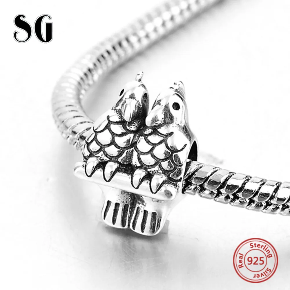 SilverGalaxy Fit Authentic European Charms Bracelet Silver 925 Original Love bird Double Parrots Beads For Women Fashion Jewelry
SilverGalaxy Fit Authentic European Charms Bracelet Silver 925 Original Love bird Double Parrots Beads For Women Fashion Jewelry