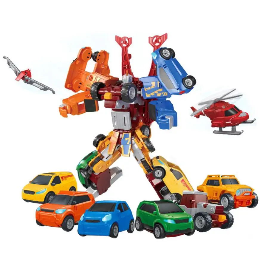 NEW 7 In 1 Transformation Robot Toy Anime Character 7 Cars Deformation Assembly Robot DIY Model Toys Kids Birthday Gift
NEW 7 In 1 Transformation Robot Toy Anime Character 7 Cars Deformation Assembly Robot DIY Model Toys Kids Birthday Gift