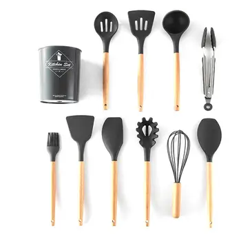 Home 9/11/12pcs Cooking Tools Set Premium Silicone Kitchen Cooking Utensils Set With Storage Box Turner Tongs Spatula Soup Spoon
Home 9/11/12pcs Cooking Tools Set Premium Silicone Kitchen Cooking Utensils Set With Storage Box Turner Tongs Spatula Soup Spoon