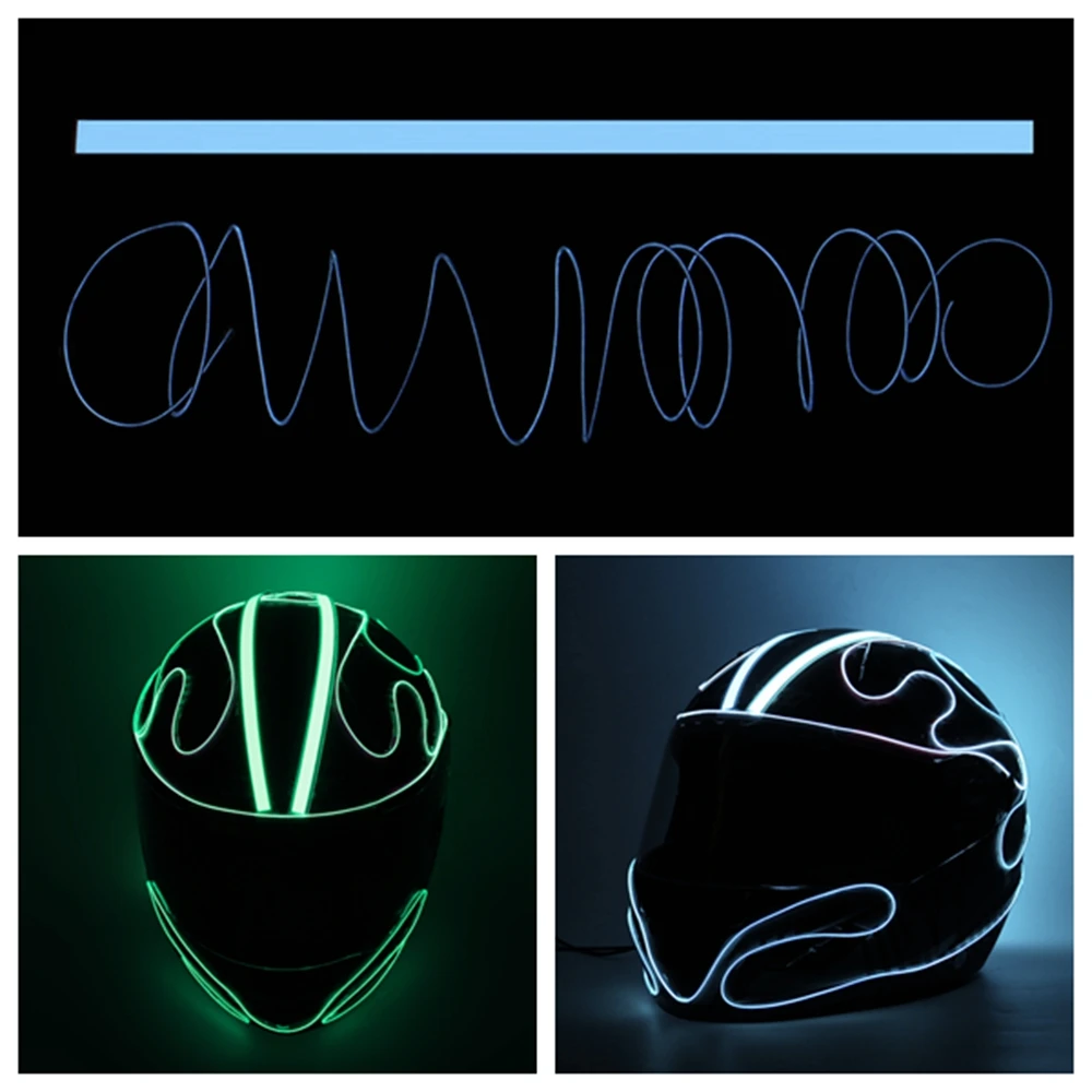 Motorcycle Helmet Strip Emitting ELCold Light Helmet Flashing Bar Luminous Strip DIY Modified Flexible EL Wire FashionDecoration
Motorcycle Helmet Strip Emitting ELCold Light Helmet Flashing Bar Luminous Strip DIY Modified Flexible EL Wire FashionDecoration