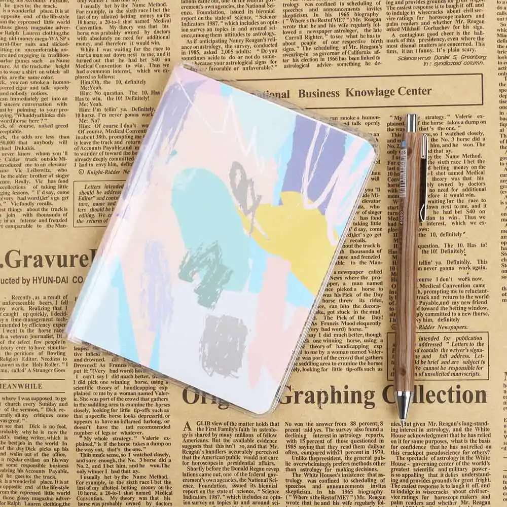 a6 calendar notebook diary book flower pattern office stationery