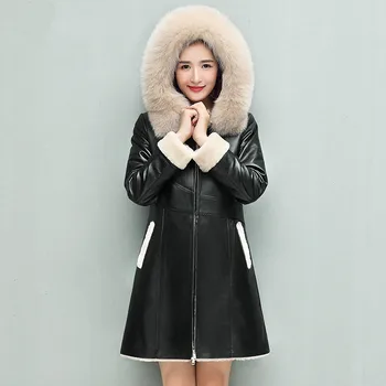 Winter Genuine Sheepskin Coats Natural Double-faced Fur Coat Fox Fur Hood Real Leather Jacket for Women Plus Size F0007
Winter Genuine Sheepskin Coats Natural Double-faced Fur Coat Fox Fur Hood Real Leather Jacket for Women Plus Size F0007