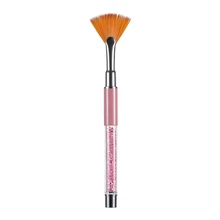 1pc Nail Art brosse ventilateur forme stylo peinture nettoyage strass poignée poussière paillettes poudre dissolvant stylo 3D peinture Gel brosse à ongles(China)