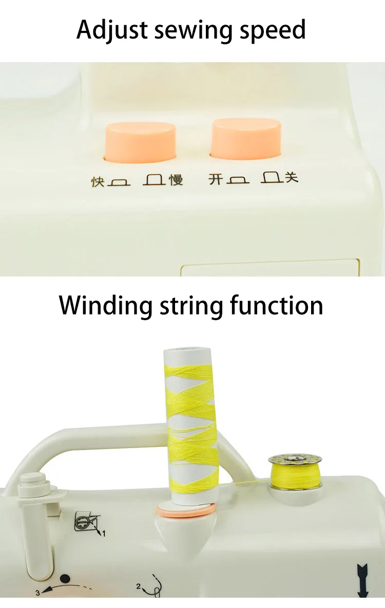 Generic Mini Electric Sewing Machine With Sewing Machines Accessories Adjustable Automatic