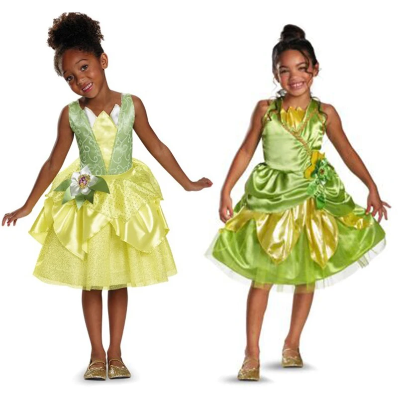 Children girl party cosplay The green Princess and the Frog Tiana princess costume dress for kid
Children girl party cosplay The green Princess and the Frog Tiana princess costume dress for kid