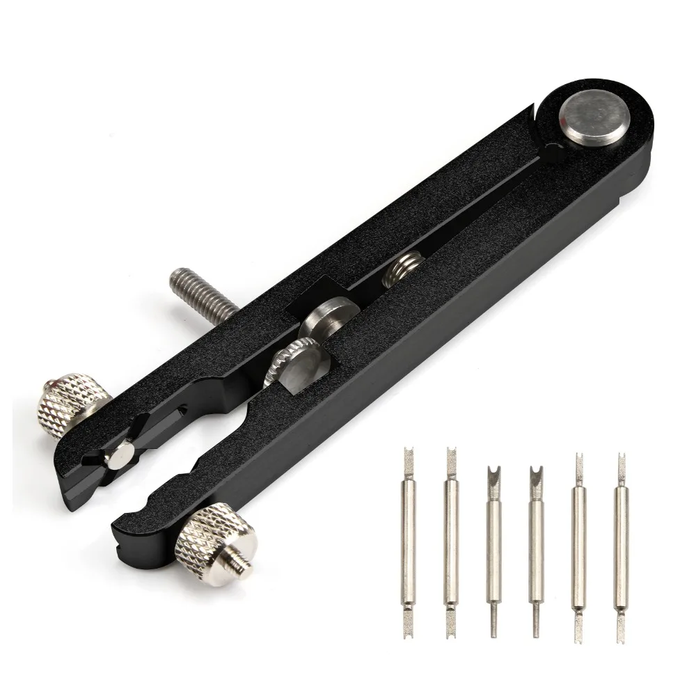 4/6/8 Pins Black Watch Bracelet Pliers 6825 Standard of Spring Bar Remover Watch Bands Repair Removing Watchmaker Tools Parts
4/6/8 Pins Black Watch Bracelet Pliers 6825 Standard of Spring Bar Remover Watch Bands Repair Removing Watchmaker Tools Parts