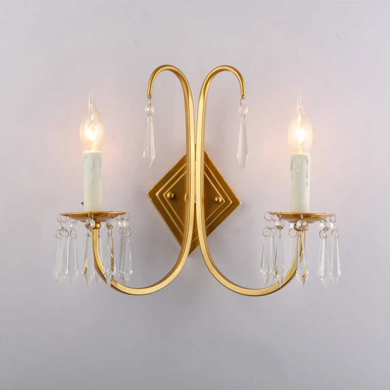 American vintage grade Cafe wall lamps iron crystal 2head living room bedside corridor entrance corridor wall light ZA81151
American vintage grade Cafe wall lamps iron crystal 2head living room bedside corridor entrance corridor wall light ZA81151