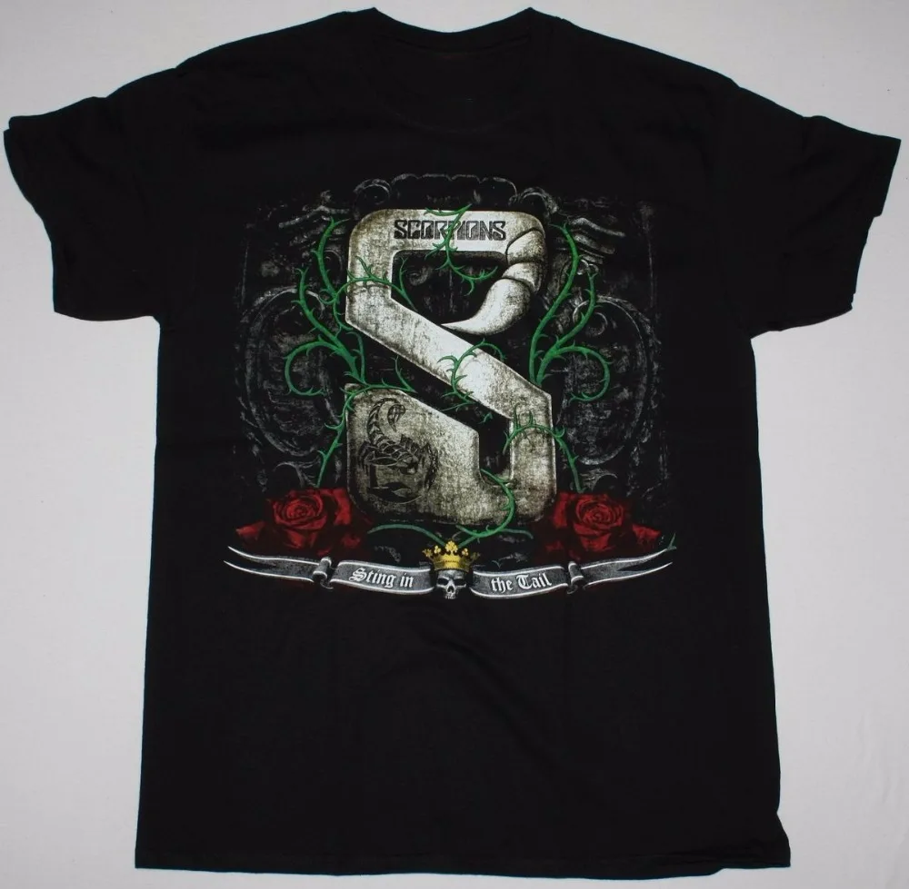 Scorpions Sting In The Tail Tour Classic Hard Rock Heavy Band New Mens Black T-Shirt Funny Tees Men Short | Мужская одежда