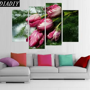 diy 4 pcs/set 5d diamond painting flowers round rhinestones diamond embroidery tulip cross stitch mosaic pattern full drill,
diy 4 pcs/set 5d diamond painting flowers round rhinestones diamond embroidery tulip cross stitch mosaic pattern full drill,