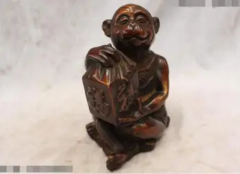 S02981 6"Chinese Purple Bronze carved eximous lifelike Lucky monkey King Statue 
S02981 6"Chinese Purple Bronze carved eximous lifelike Lucky monkey King Statue