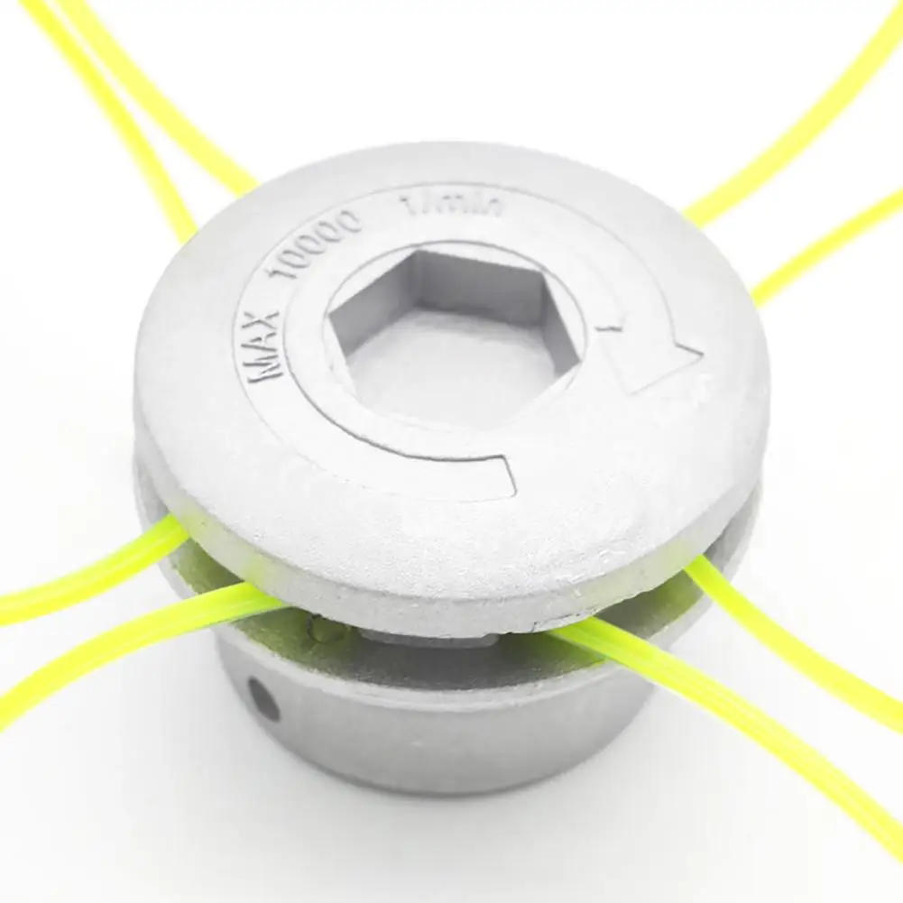 Aluminum Alloy Grass Trimmer Head Threaded Nylon Cutter Head Lawn Mower Accessory with 4 Cables For Garden Hardware Tools
Aluminum Alloy Grass Trimmer Head Threaded Nylon Cutter Head Lawn Mower Accessory with 4 Cables For Garden Hardware Tools