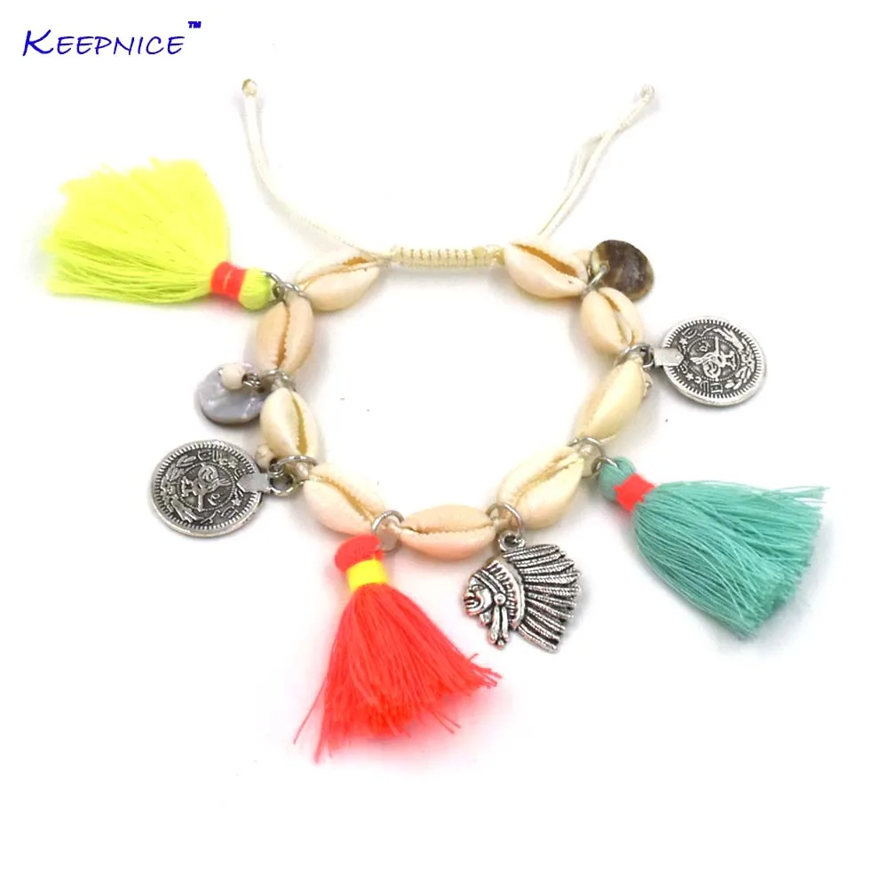 New Handcraft Friendship Bracelets Tassel Charm Bracelets Bangle Sea Bach Shell Stone Beaded Bohemia Bracelets For Summer Women
New Handcraft Friendship Bracelets Tassel Charm Bracelets Bangle Sea Bach Shell Stone Beaded Bohemia Bracelets For Summer Women