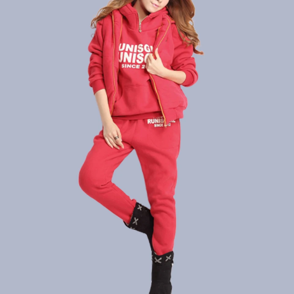 Winter Casual Trousers Suit 3 Piece Set Women Warm Sport Suit Ensemble Femme Letter Print Plus Size Tracksuits Casual Thicken
Winter Casual Trousers Suit 3 Piece Set Women Warm Sport Suit Ensemble Femme Letter Print Plus Size Tracksuits Casual Thicken