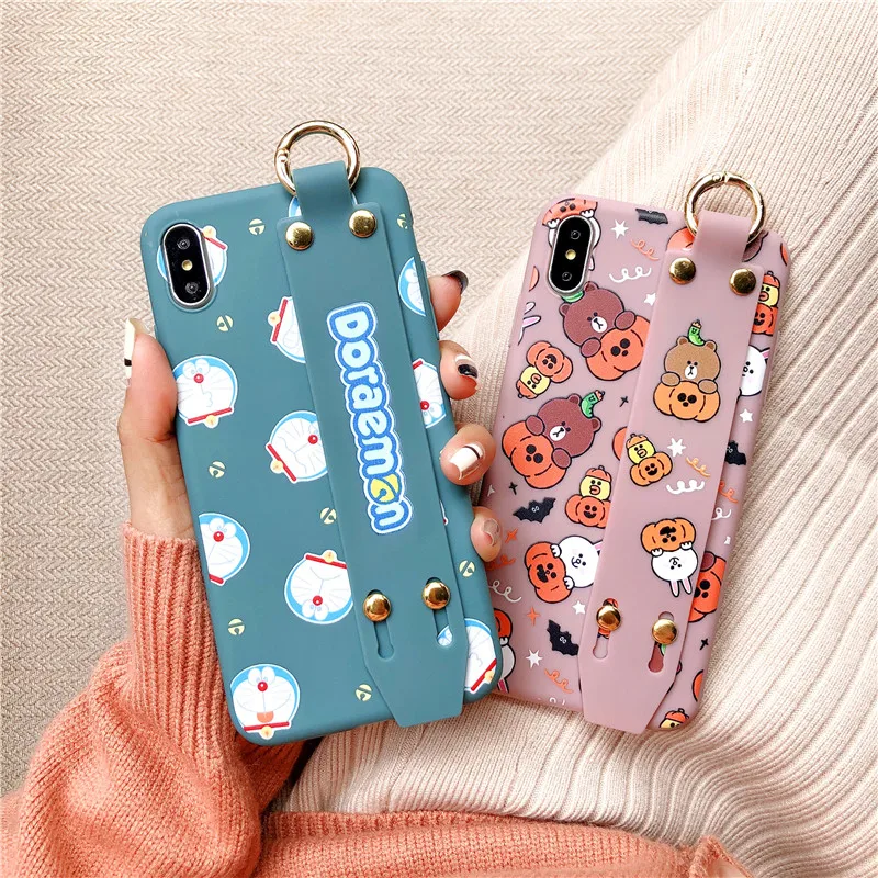 Silicone Wristband Cover Soft Phone Cases for iPhone 6 6S 7 8 Plus X XR XS Max Luxury Cute Bear and doraemon Silicone Strap Case
Silicone Wristband Cover Soft Phone Cases for iPhone 6 6S 7 8 Plus X XR XS Max Luxury Cute Bear and doraemon Silicone Strap Case