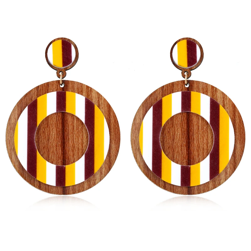 1Pair Fashion Indian Africa Jewelry Raw Wood Acrylic Big Earings Women Stripe Geometric Circle Maxi Earrings Woman E411
1Pair Fashion Indian Africa Jewelry Raw Wood Acrylic Big Earings Women Stripe Geometric Circle Maxi Earrings Woman E411