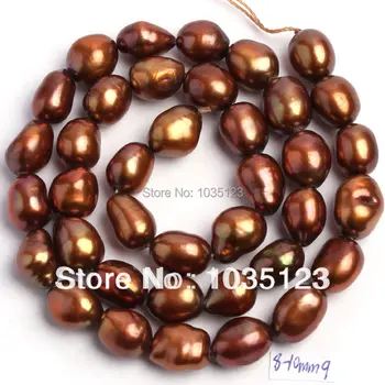 High Quality 8-9mm Brown Natural Freshwater Cultured Pearl Freeform Shape Loose Beads Strand 35cm W186
High Quality 8-9mm Brown Natural Freshwater Cultured Pearl Freeform Shape Loose Beads Strand 35cm W186