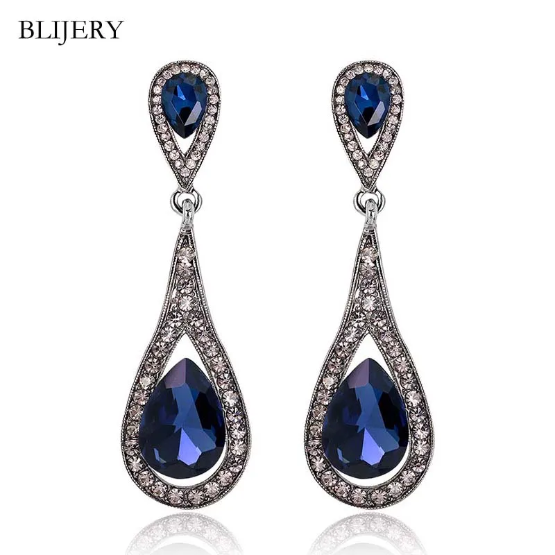 BLIJERY Navy Blue/Wine Red/Champagne Crystal Drop Earrings for Women Fashion Jewelry Long Dangle Earrings Wedding Femme Brincos
BLIJERY Navy Blue/Wine Red/Champagne Crystal Drop Earrings for Women Fashion Jewelry Long Dangle Earrings Wedding Femme Brincos