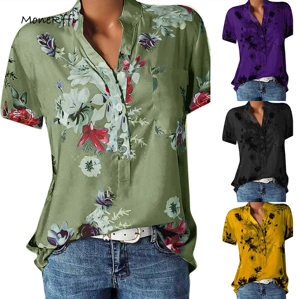 MoneRffi Short Sleeve Print V Neck Blouse Fashion Street Tops Shirt Blusas Large Size Summer Women's Clothing Elegantes De Mujer
MoneRffi Short Sleeve Print V Neck Blouse Fashion Street Tops Shirt Blusas Large Size Summer Women's Clothing Elegantes De Mujer