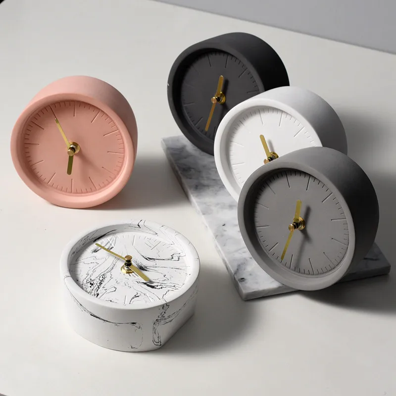 Nordic Style Cement Clock Industrial Wind Round Mute Desktop Clock Home Decoration Ornaments
Nordic Style Cement Clock Industrial Wind Round Mute Desktop Clock Home Decoration Ornaments