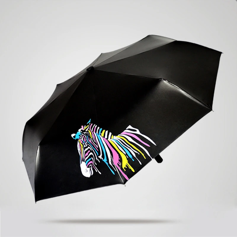 New arrival! Three Fold umbrellas Creative Zebra d...