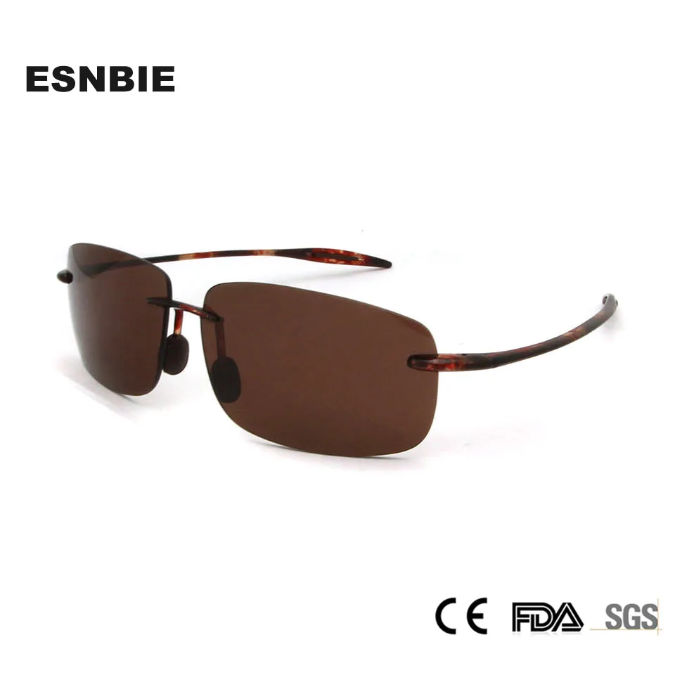 ESNBIE Brand Design TR90 Plastic Titanium Nylon Square Sunglasses Men Women Rimless Sun Glasses Fishing Oculos Gafas Trend 2018
ESNBIE Brand Design TR90 Plastic Titanium Nylon Square Sunglasses Men Women Rimless Sun Glasses Fishing Oculos Gafas Trend 2018