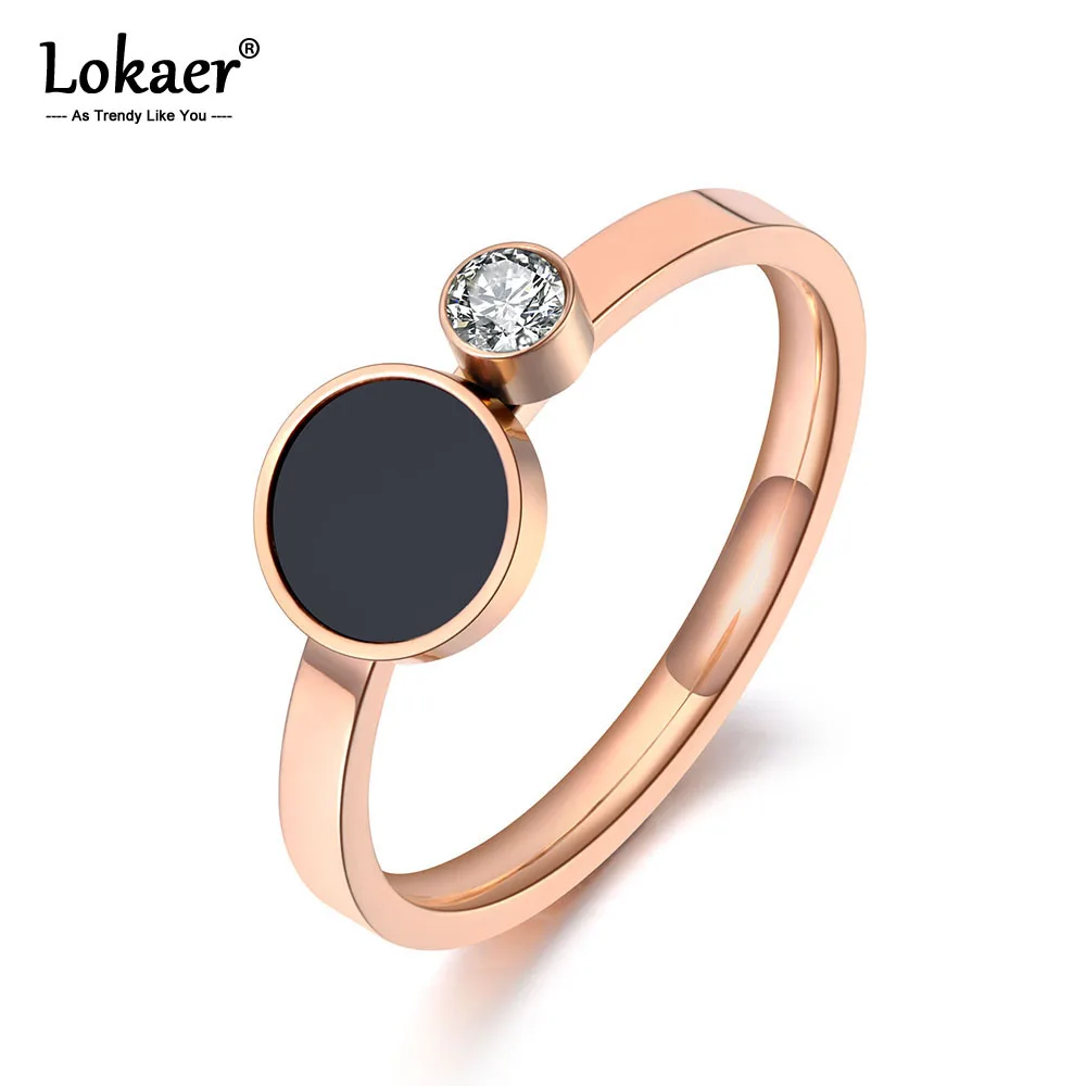 Lokaer Trendy Titanium Stainless Steel Black Acrylic Rings For Women Girls Mosaic CZ Crystal Love Wedding Ring Jewelry R19078
Lokaer Trendy Titanium Stainless Steel Black Acrylic Rings For Women Girls Mosaic CZ Crystal Love Wedding Ring Jewelry R19078