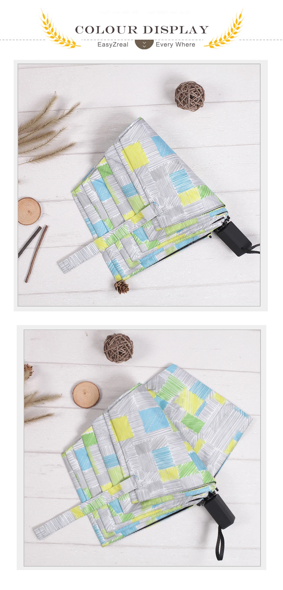 Women Folding Big Umbrellas Female Beach Anti Uv Black Coating