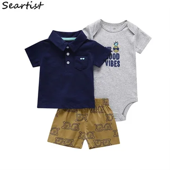 Born Baby Boys Summer Short Sleeved Clothing Set 3pcs Cartoon Coat + Shorts + Bodysuit Suit Infant Baby Cotton Polo Outfit 25
Born Baby Boys Summer Short Sleeved Clothing Set 3pcs Cartoon Coat + Shorts + Bodysuit Suit Infant Baby Cotton Polo Outfit 25