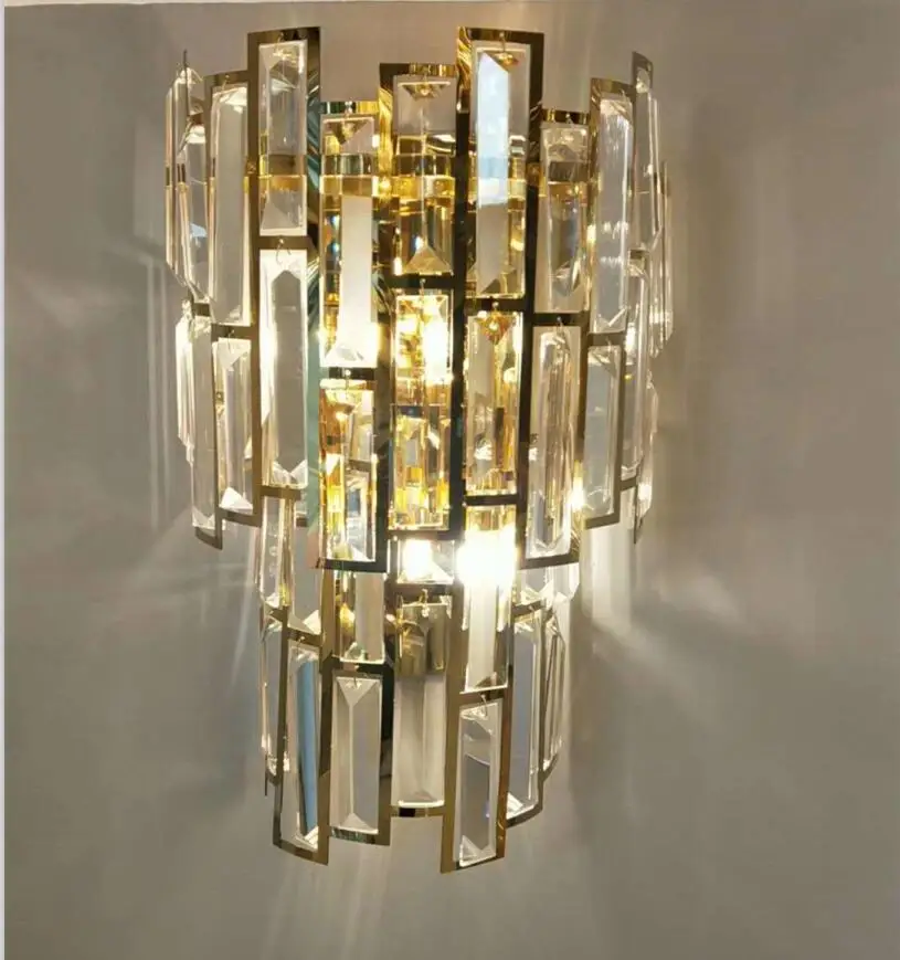 Luxury modern crystal wall lamp model room living room wall corridor art wall lamp
Luxury modern crystal wall lamp model room living room wall corridor art wall lamp