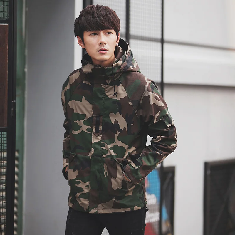 2019 New Arrival Hoody Camouflage Jacket Men Fashion Casual Military Windbreaker Tactical Coat Spring Autumn 
2019 New Arrival Hoody Camouflage Jacket Men Fashion Casual Military Windbreaker Tactical Coat Spring Autumn