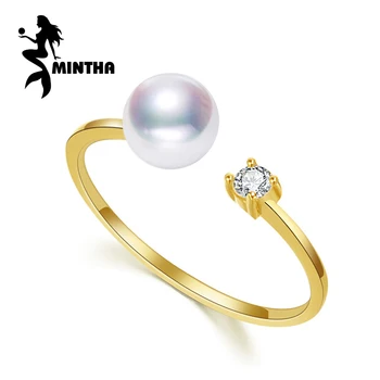 MINTHA brand 18K yellow gold rings,6-7mm round natural pearl ring for love,bohemian Women 18K Gold Wedding Rings Engagement Ring
MINTHA brand 18K yellow gold rings,6-7mm round natural pearl ring for love,bohemian Women 18K Gold Wedding Rings Engagement Ring