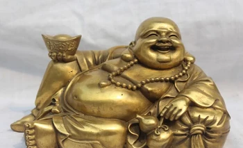 150610 S1356 Chinese Home Decorate Pure Brass Happy Laugh Maitreya Buddha Hold Yuanbao Statue
150610 S1356 Chinese Home Decorate Pure Brass Happy Laugh Maitreya Buddha Hold Yuanbao Statue