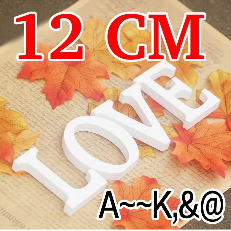 12cm Artificial Wood Letter Wood carving White Letters wedding decoration Home Decoration wedding decoration Gift
12cm Artificial Wood Letter Wood carving White Letters wedding decoration Home Decoration wedding decoration Gift