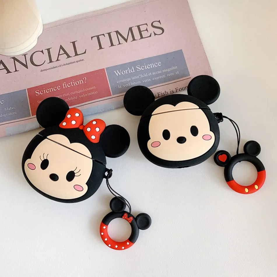 Cute Cartoon Mickey Minnie Case For Airpods 2 Case Silicone Headphones Covers For Apple Airpods 1/2 Case For Headphone hand Ring
Cute Cartoon Mickey Minnie Case For Airpods 2 Case Silicone Headphones Covers For Apple Airpods 1/2 Case For Headphone hand Ring