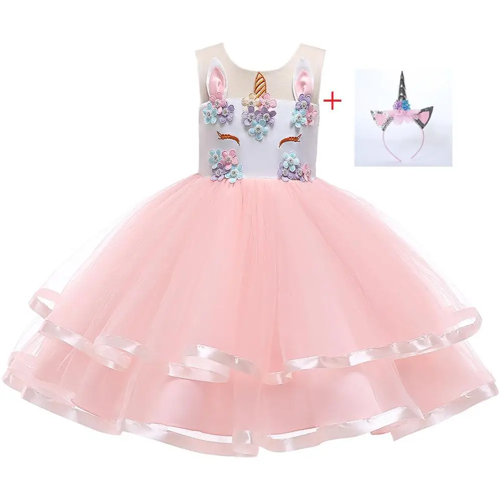 Flower Girls Unicorn Costume Pageant Princess Halloween Party Dress Kids Tutu Dresses With Free headband
Flower Girls Unicorn Costume Pageant Princess Halloween Party Dress Kids Tutu Dresses With Free headband
