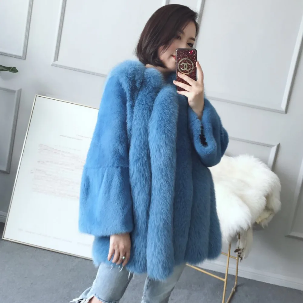 Women whole leather real fox fur coat mink fur sleeves female 2019 autumn and winter new series outerwear 
Women whole leather real fox fur coat mink fur sleeves female 2019 autumn and winter new series outerwear