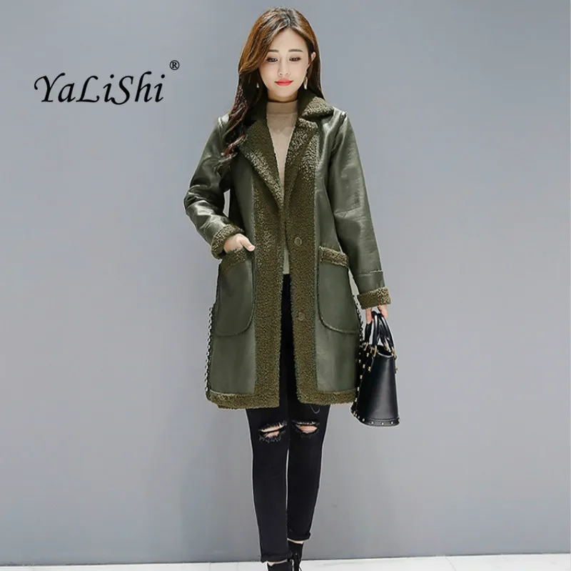 Long Leather Jacket 2018 Autumn Women Fashion Coat Plus Size Turn-down Collar Woollen Long Coat Casual Party Club Outwear Coats
Long Leather Jacket 2018 Autumn Women Fashion Coat Plus Size Turn-down Collar Woollen Long Coat Casual Party Club Outwear Coats