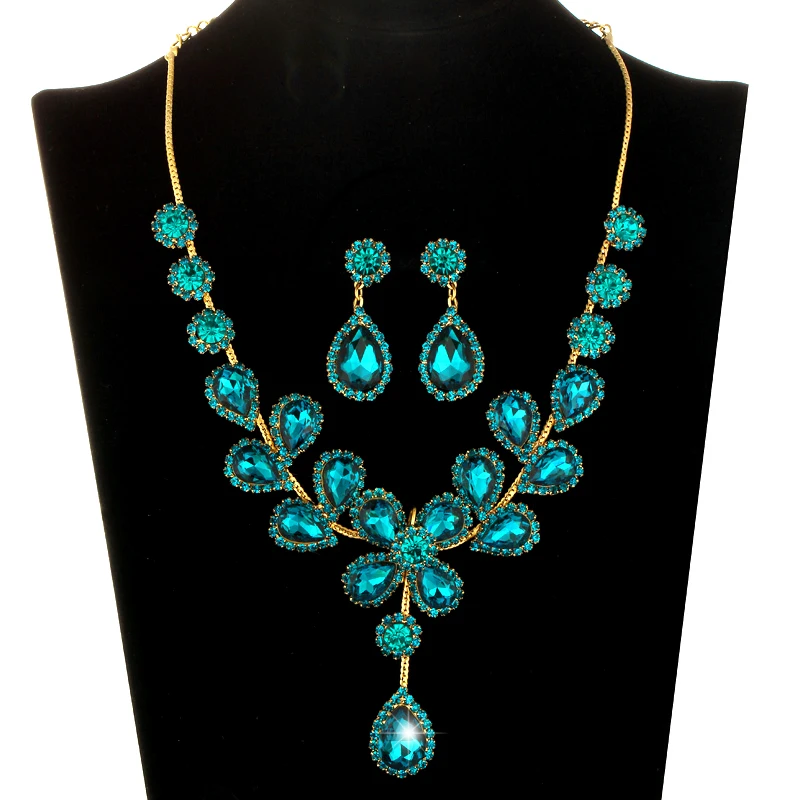 Luxury Green/White/Red Austrian Crystal Wedding Jewelry Sets Fashion Water Drop Pendant Necklaces Earrings Sets Women Jewellery
Luxury Green/White/Red Austrian Crystal Wedding Jewelry Sets Fashion Water Drop Pendant Necklaces Earrings Sets Women Jewellery