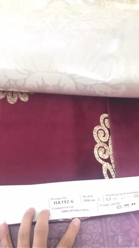 High-End Velvet Gilded Curtains For Living/Dining Room Bedroom