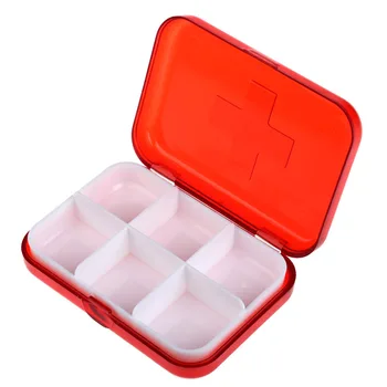 

Empty Pill Cases 4-6 Cell Medical No-toxic PP Medicine Box Pocket Capsule Storage Jewelry Organizer Cross Emboss Drugs container