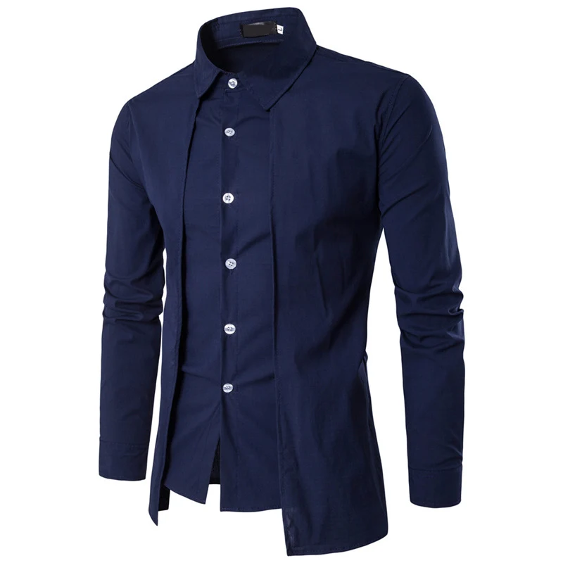 NEW 2020 Fashion spring autumn Fake two piece Casual Slim Fit Single Breasted Tuxedo waiter Hotel Evening Shirts
NEW 2020 Fashion spring autumn Fake two piece Casual Slim Fit Single Breasted Tuxedo waiter Hotel Evening Shirts