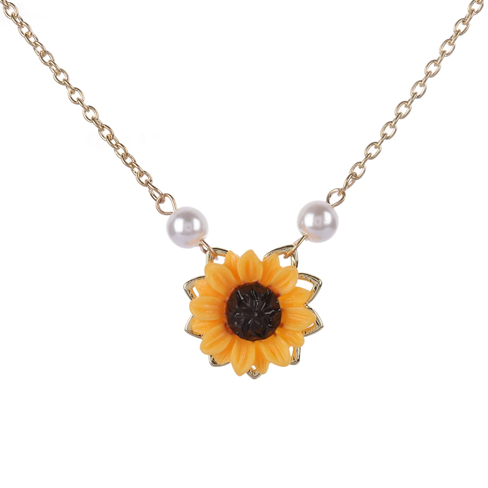 Delicate Sunflower Pendant Necklace For Women Creative Imitation Pearls Jewelry Necklace Clothes Accessories
Delicate Sunflower Pendant Necklace For Women Creative Imitation Pearls Jewelry Necklace Clothes Accessories