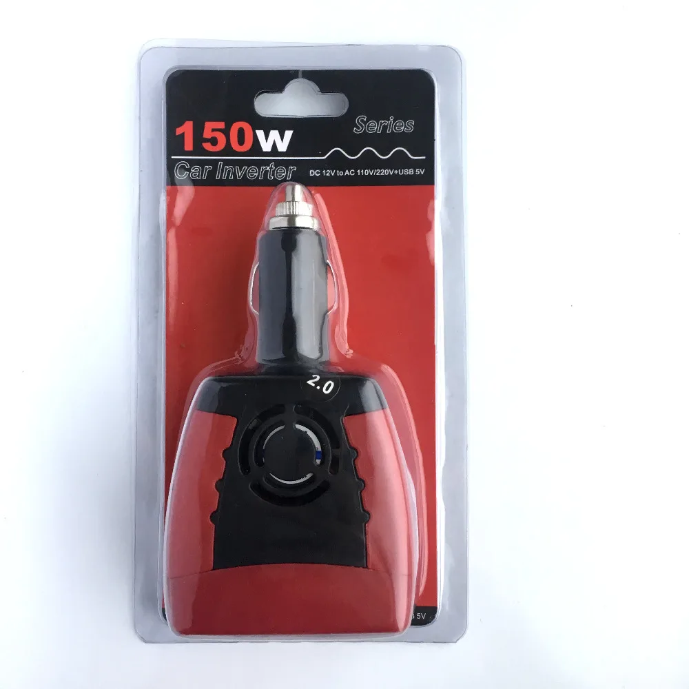 Portable Car Inverter 150W DC 12V to AC 220V /110V with 5V 2.1A USB Charge Port Car cigarette lighter Power Supply Adapter
Portable Car Inverter 150W DC 12V to AC 220V /110V with 5V 2.1A USB Charge Port Car cigarette lighter Power Supply Adapter