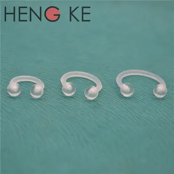 HENGKE Bioflex Clear UV Horseshoe Ball Transparent Flex circular barbell CBR Curved Bar Retainer Piercing Jewelry 16G 6mm 8mm
HENGKE Bioflex Clear UV Horseshoe Ball Transparent Flex circular barbell CBR Curved Bar Retainer Piercing Jewelry 16G 6mm 8mm