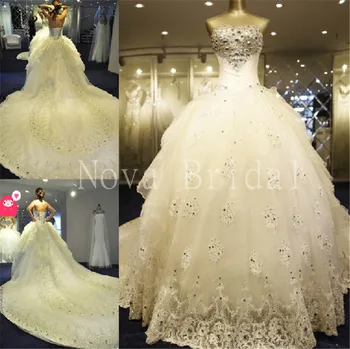 Luxury Ball Gown Wedding Dresses 2019 Heavy Crystal Lace Appliques Sweetheart Lace-up Bridal Dresses Vestido De Noiva IZ208
Luxury Ball Gown Wedding Dresses 2019 Heavy Crystal Lace Appliques Sweetheart Lace-up Bridal Dresses Vestido De Noiva IZ208